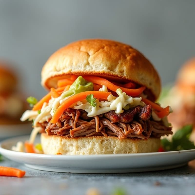 Slow Cooker Pulled Pork Sliders with Crispy Slaw