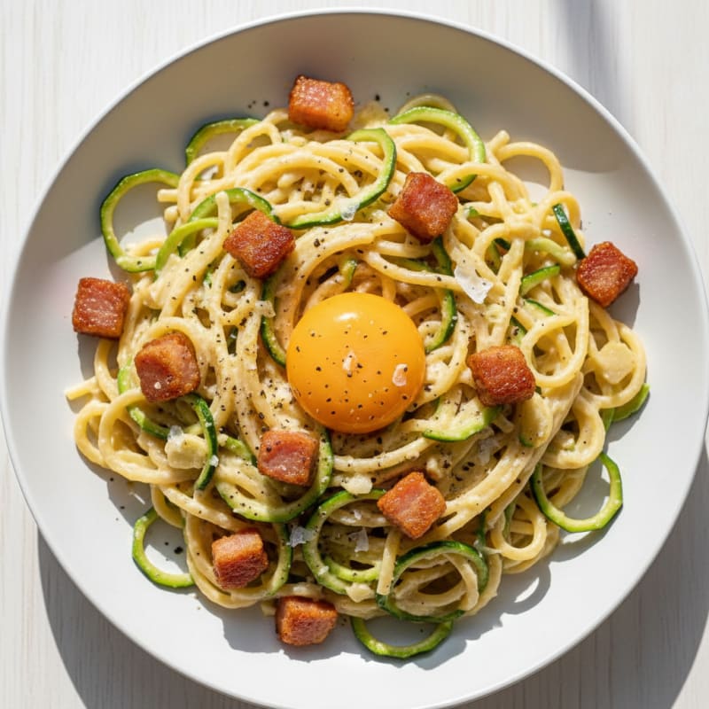 Creamy Pancetta Carbonara with Silky Egg Yolk