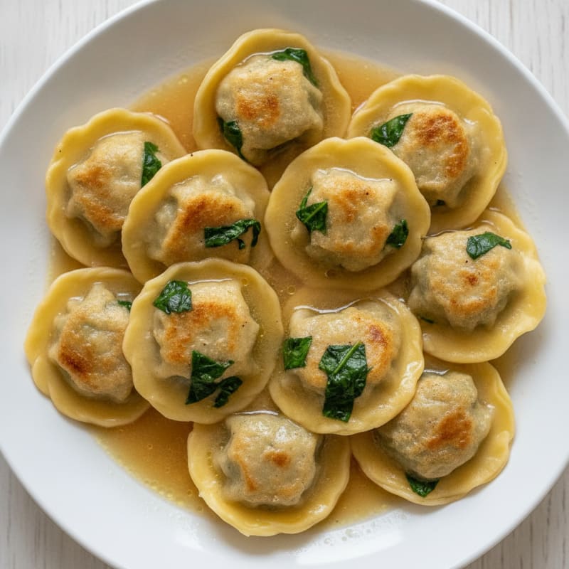 Maultaschen with Spinach and Nutmeg