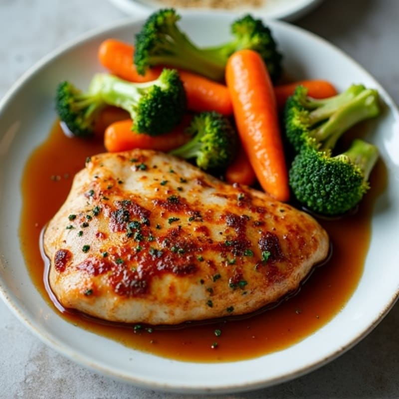 Sheet Pan Teriyaki Chicken with Roasted Broccoli and Carrots
