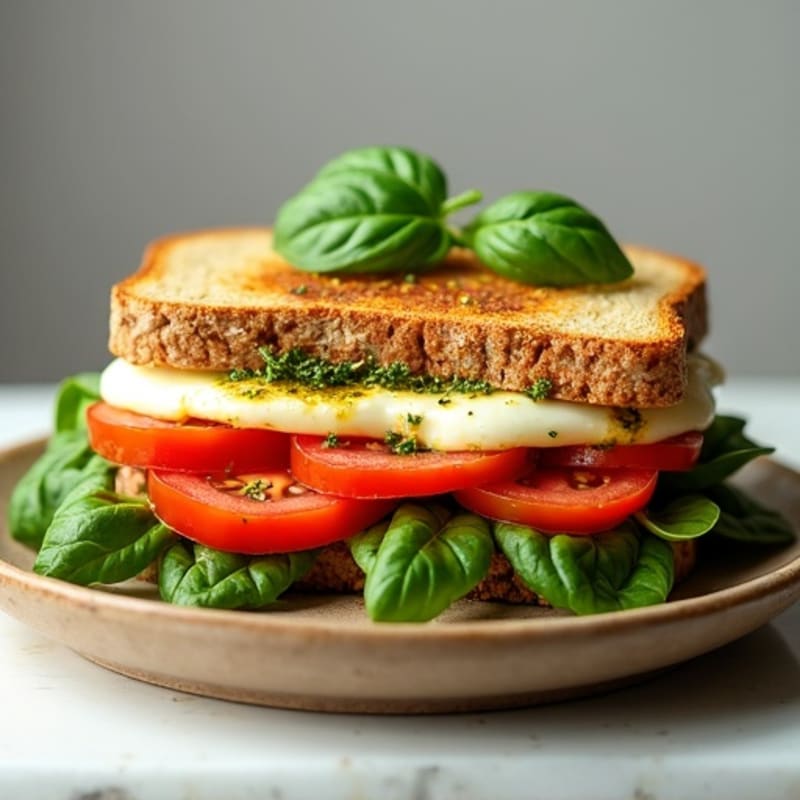 Fresh Mozzarella and Tomato Pesto Melt
