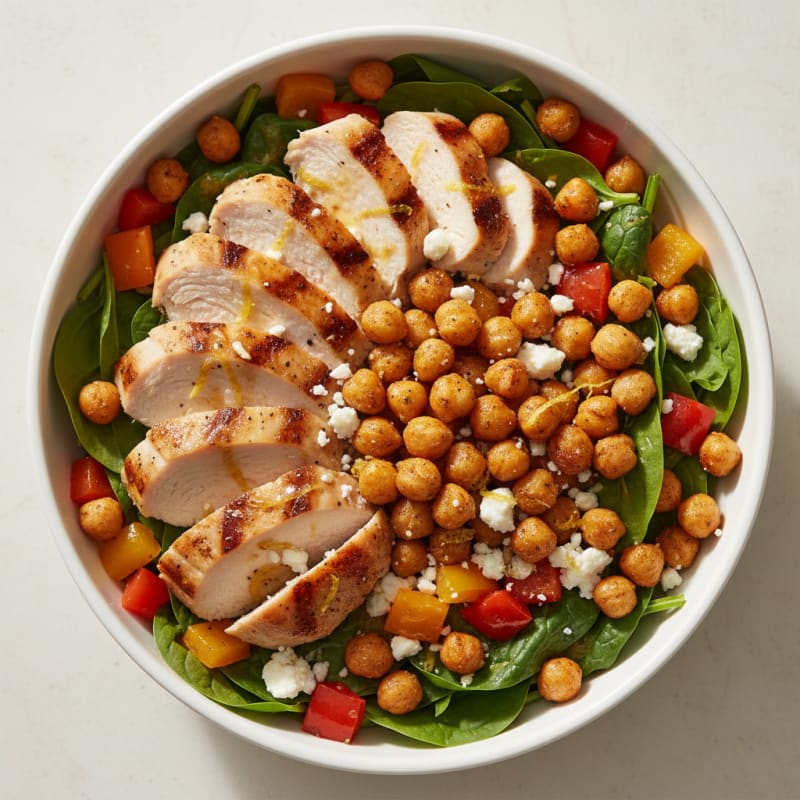 Zesty Roasted Chickpea & Veggie Bowl