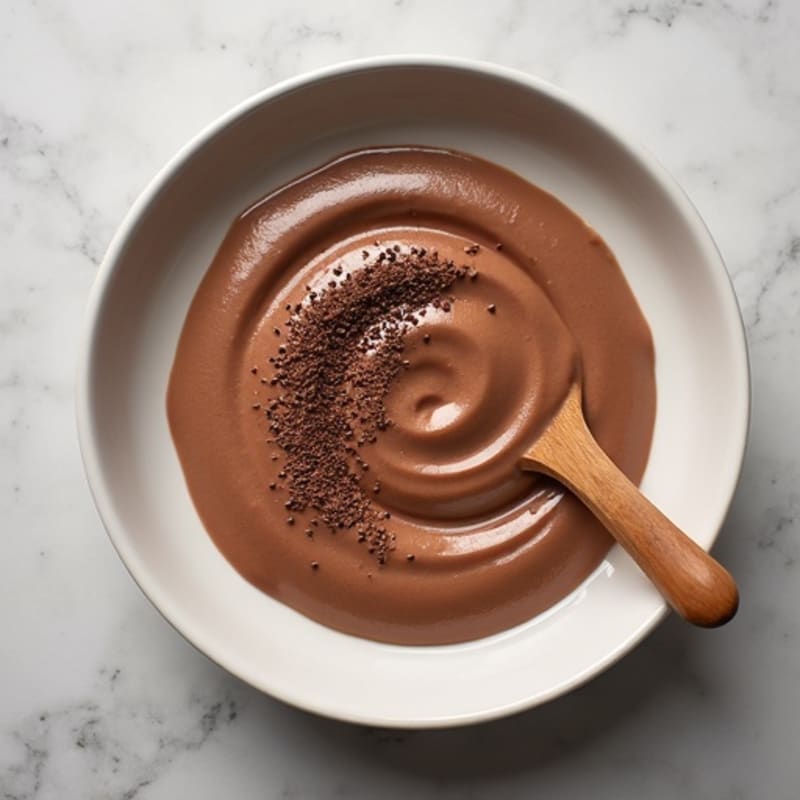 Silky Chocolate Protein Pudding with Almond Butter Swirl