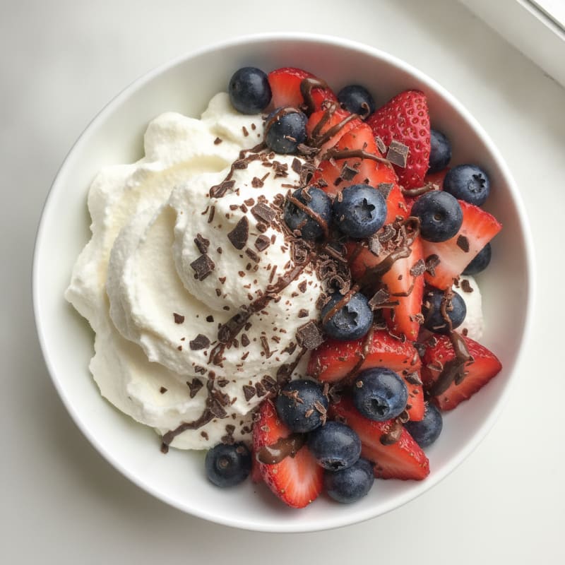 Greek Yogurt Protein Mousse with Berries