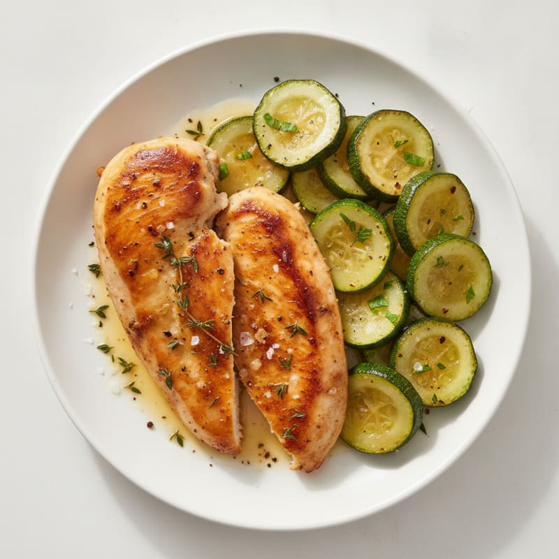Pan-Seared Herb Chicken with Zucchini