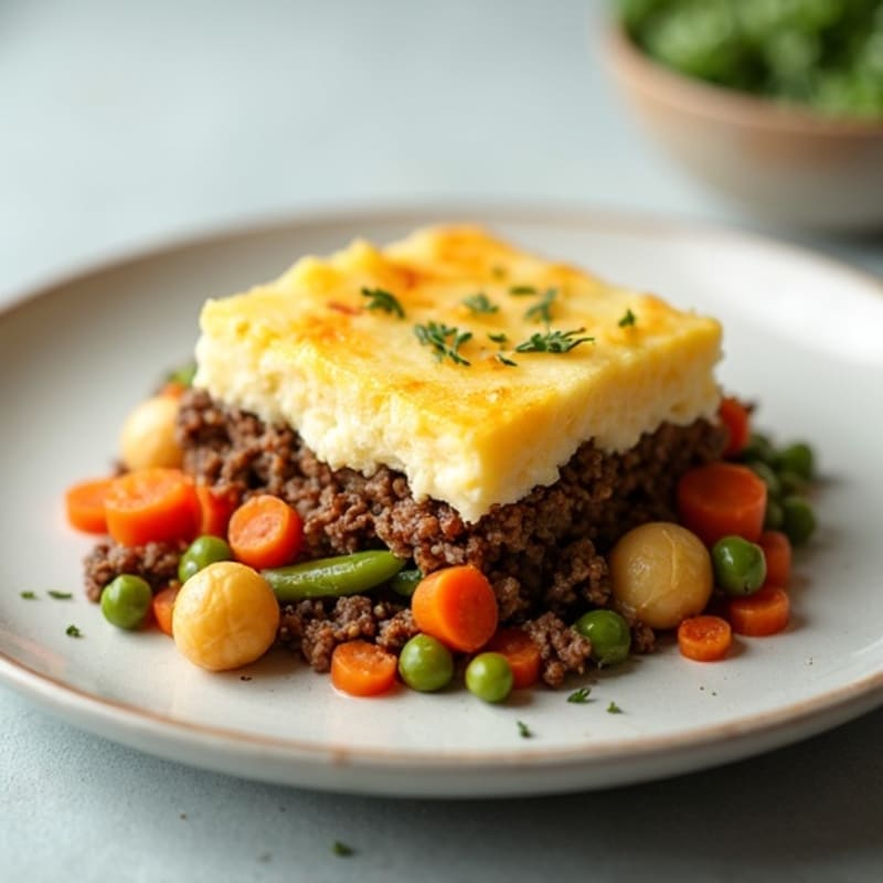 Lean Beef and Veggie Shepherd's Pie with Creamy Potato Topping