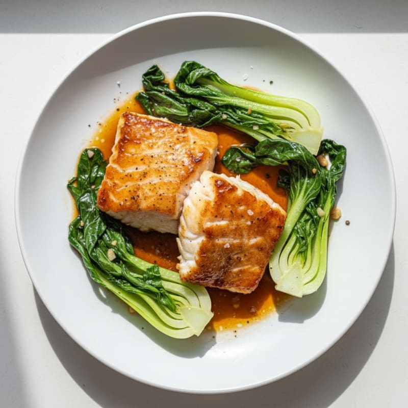 Miso-Glazed Black Cod with Bok Choy