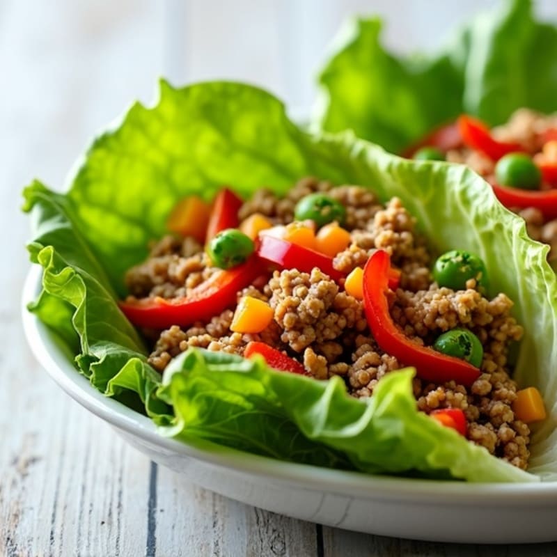 Savory Lean Ground Turkey Lettuce Wraps