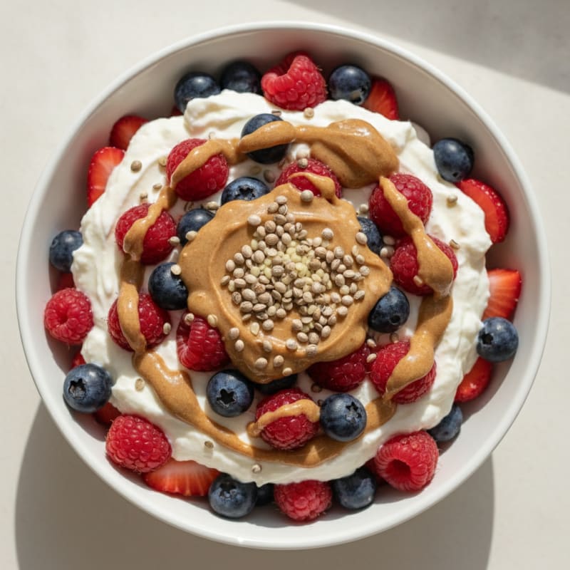 Creamy Greek Yogurt Protein Parfait with Berries