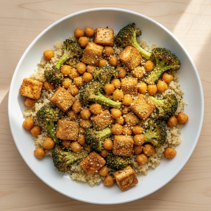Roasted Vegetable and Chickpea Buddha Bowl
