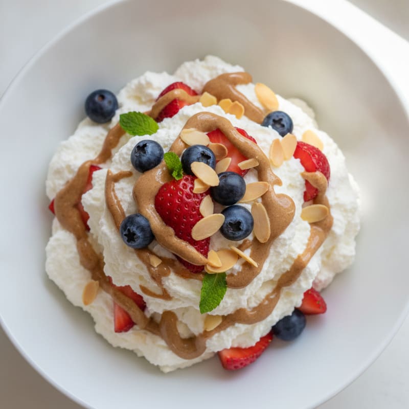 Greek Yogurt Protein Mousse with Fresh Berries