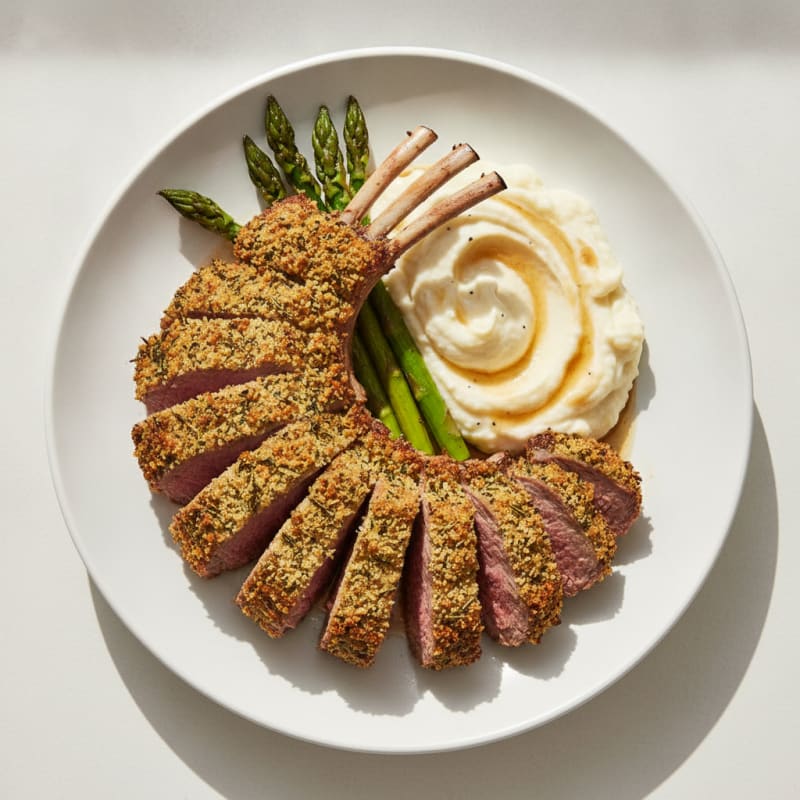 Herb-Crusted Roasted Lamb Rack