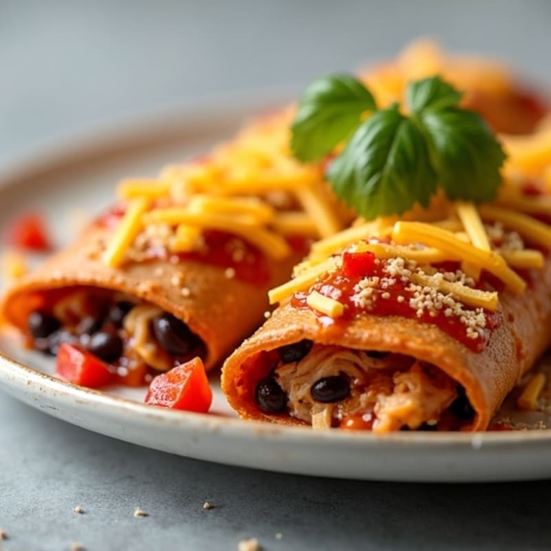 Baked Chicken and Black Bean Enchiladas