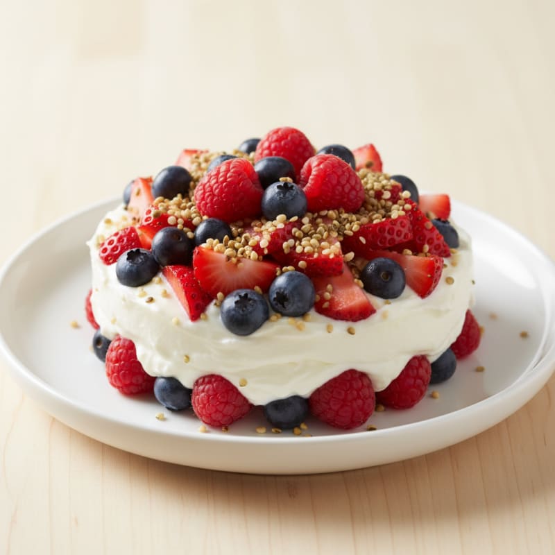 Vanilla Protein Yogurt Parfait with Mixed Berries