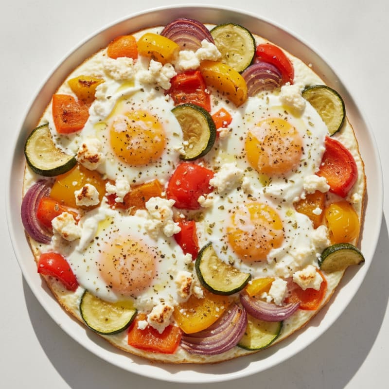 Baked Eggs with Roasted Vegetables