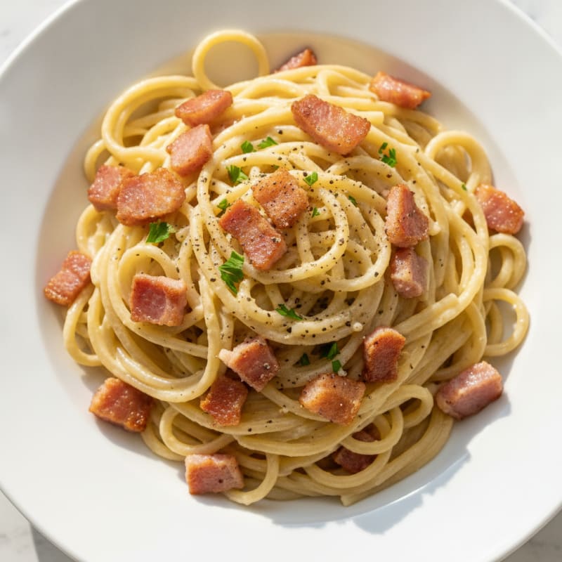 Classic Carbonara with Crispy Pancetta