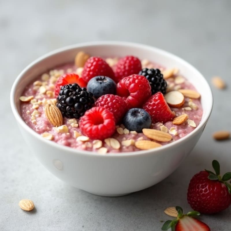 Creamy Berry Almond Oatmeal