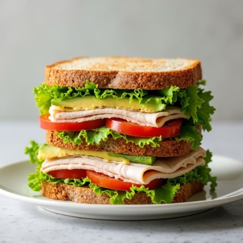 Stacked Turkey Club with Fresh Avocado