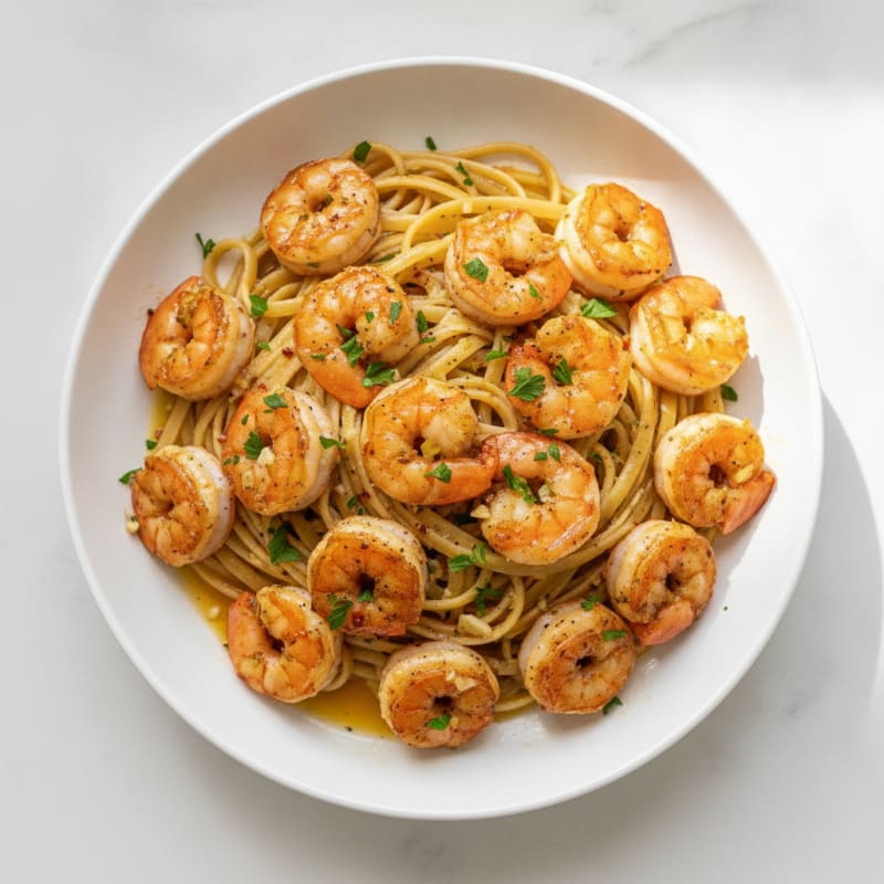 Garlic Butter Shrimp Scampi with Linguine