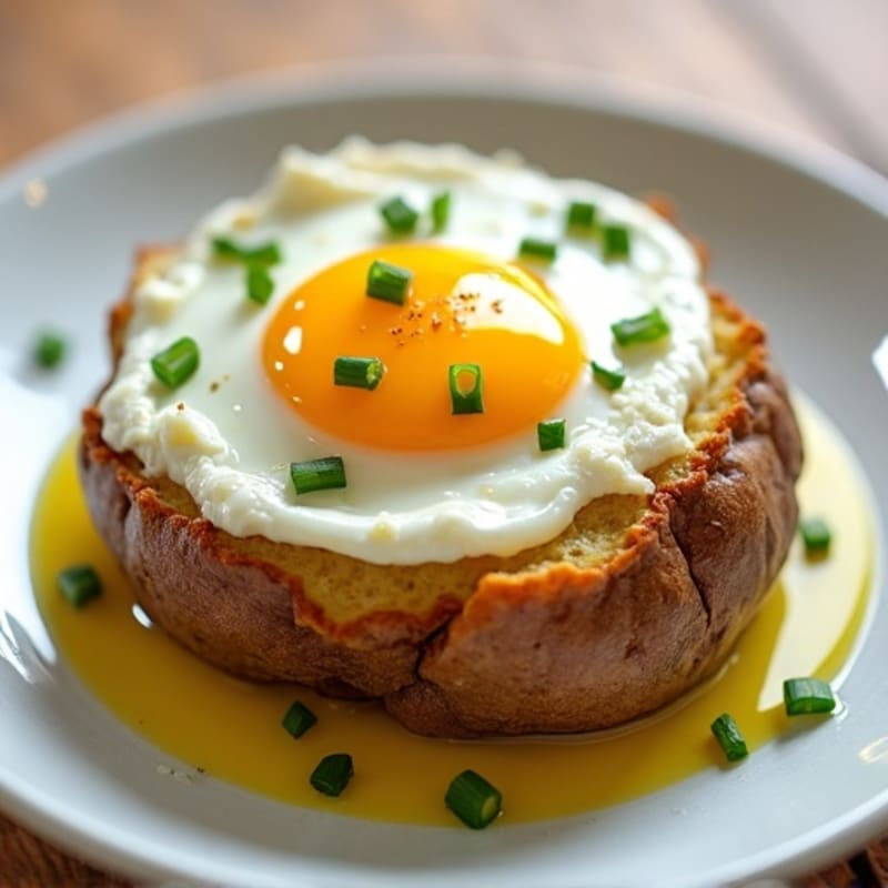 Crispy Twice-Baked Potato with Sunny Eggs
