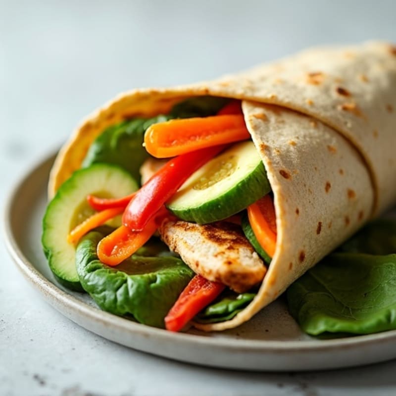Fresh Veggie Hummus Wrap
