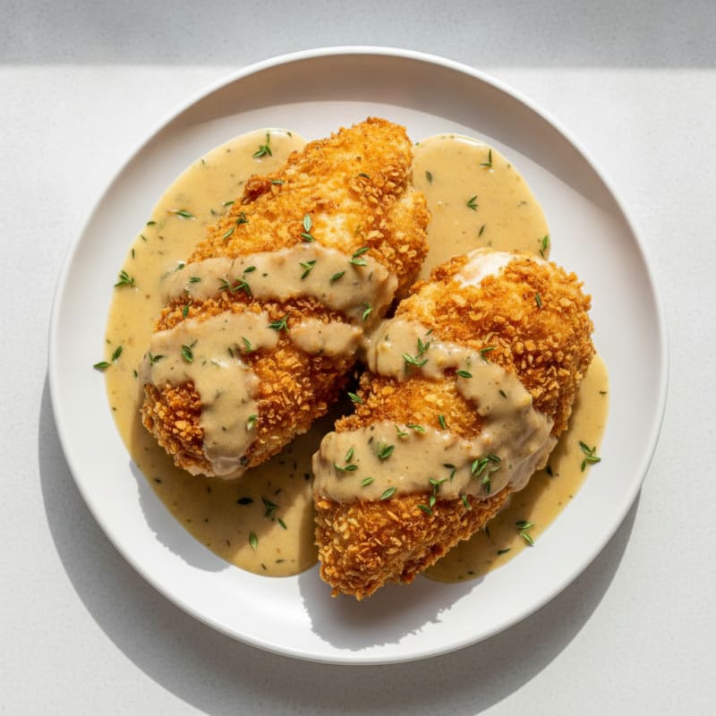 Buttermilk Fried Chicken with Creamy Gravy