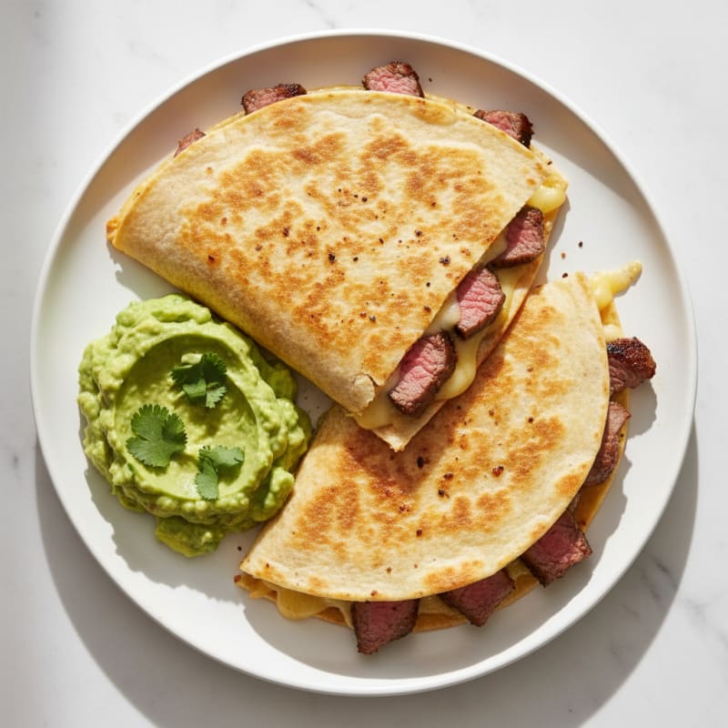 Carne Asada Quesadillas with Guacamole