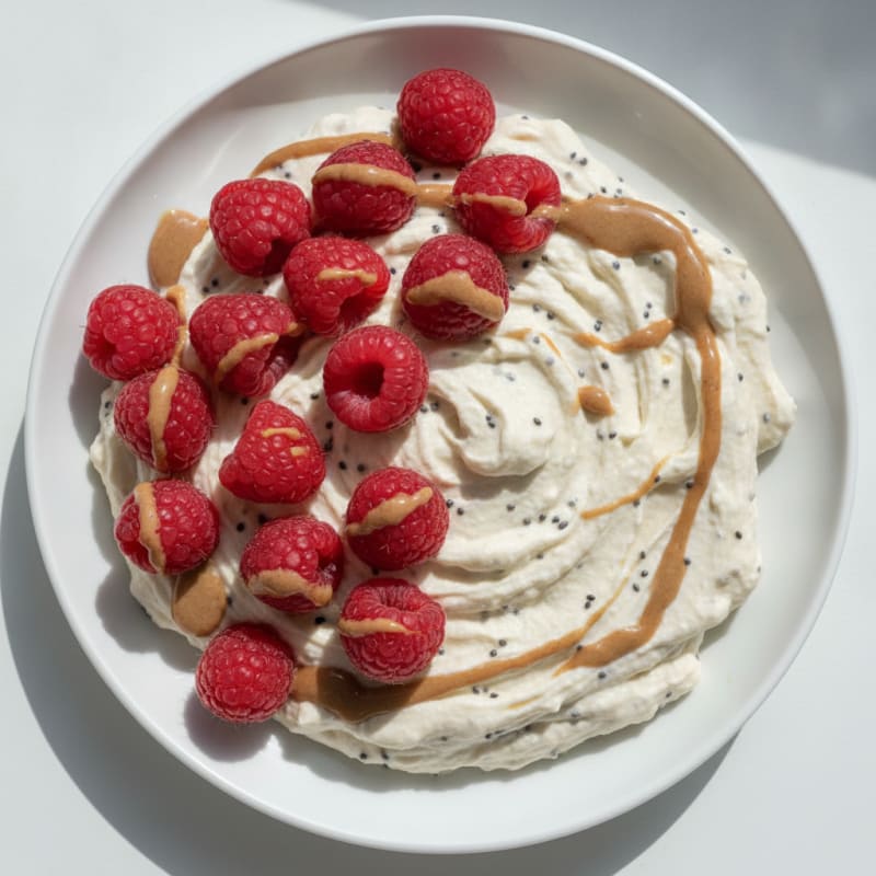 Creamy Greek Yogurt Protein Mousse with Fresh Berries