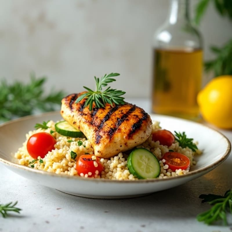 Herb-Grilled Chicken with Fluffy Couscous
