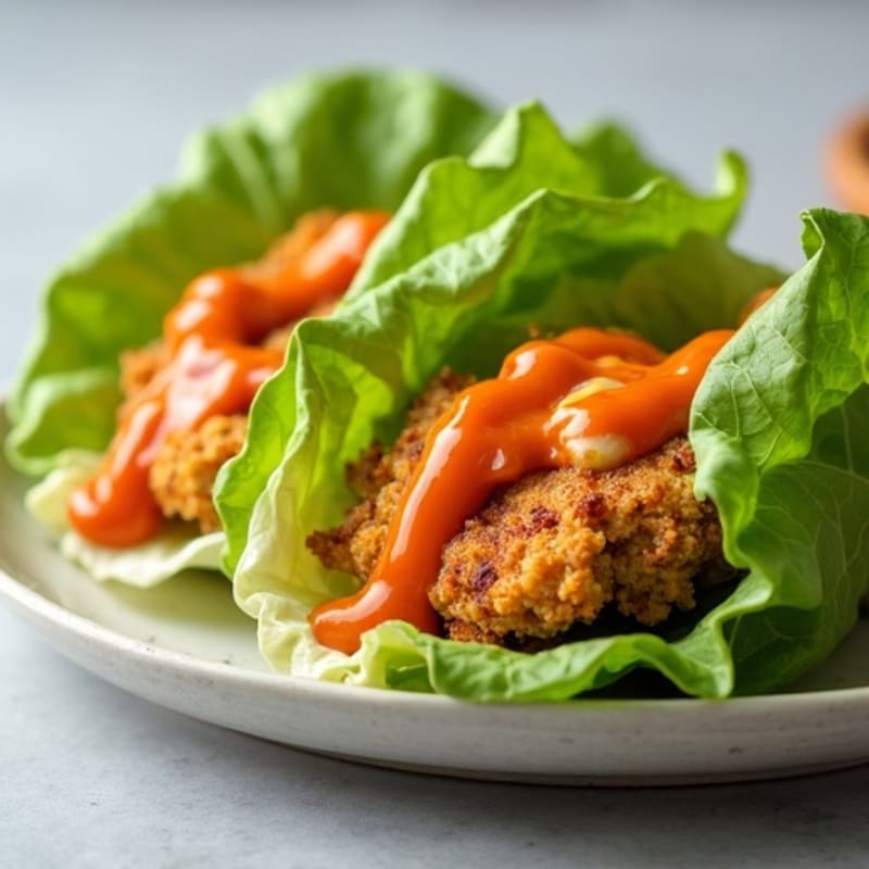 Crispy Buffalo Chicken Lettuce Wrap