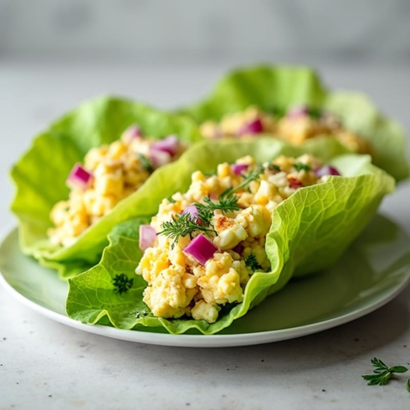 Fresh Herb-Loaded Egg Salad Lettuce Wrap