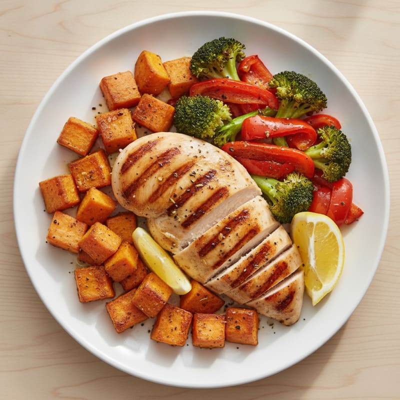 Grilled Chicken with Roasted Vegetables