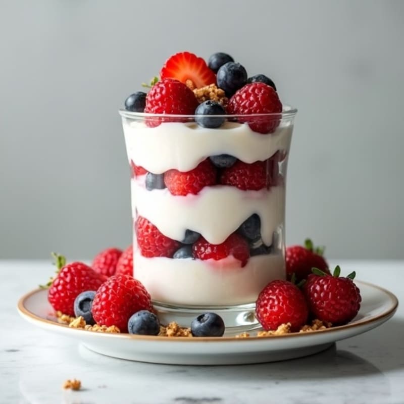 Creamy Greek Yogurt Protein Parfait with Mixed Berries