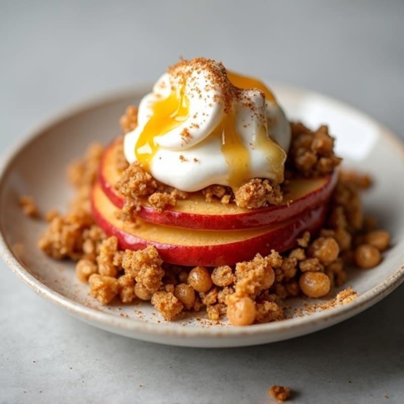 Cinnamon-Spiced Baked Apple Oat Crumble