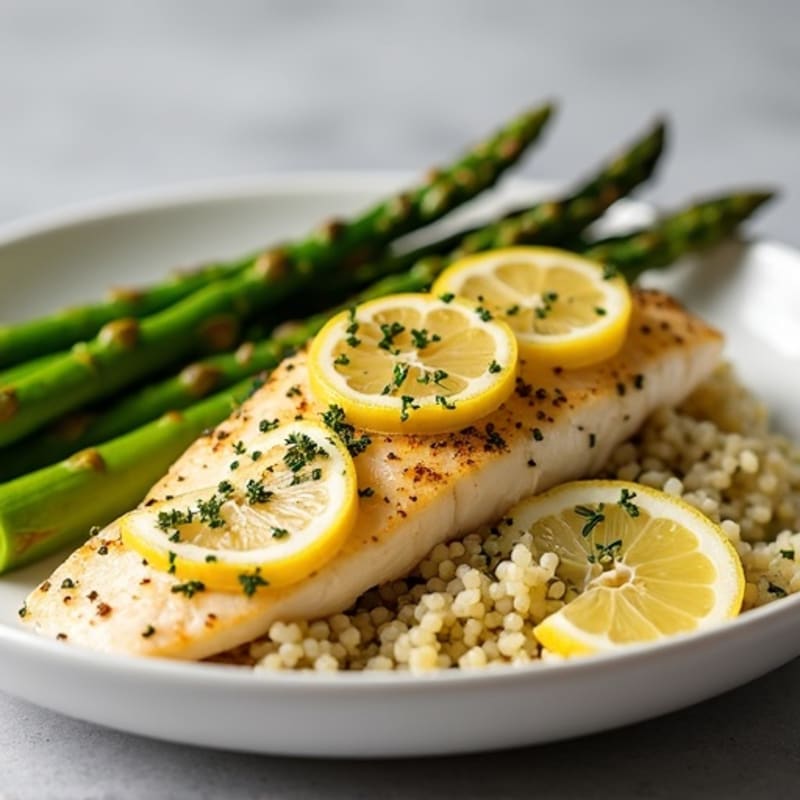 Lemon-Herb Baked Tilapia with Roasted Asparagus