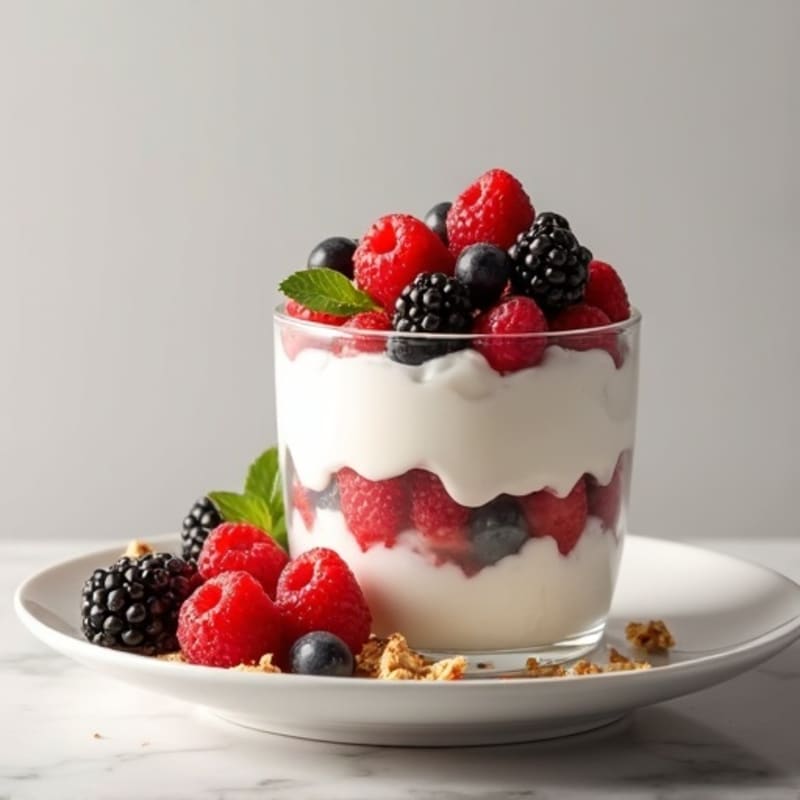 Creamy Greek Yogurt Protein Parfait with Mixed Berries
