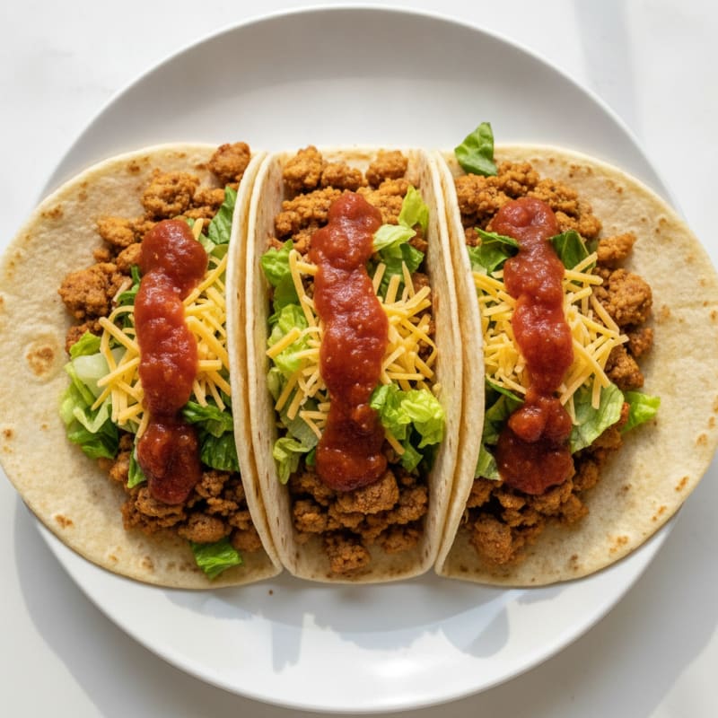 Ground Turkey Tacos with Flour Tortillas