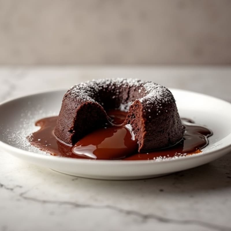 Protein-Rich Dark Chocolate Lava Cake