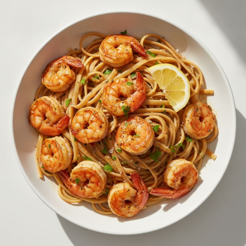 Garlic Butter Shrimp Scampi with Linguine
