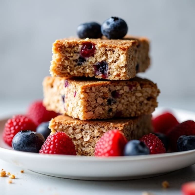 Protein-Packed Chewy Berry Oat Bars