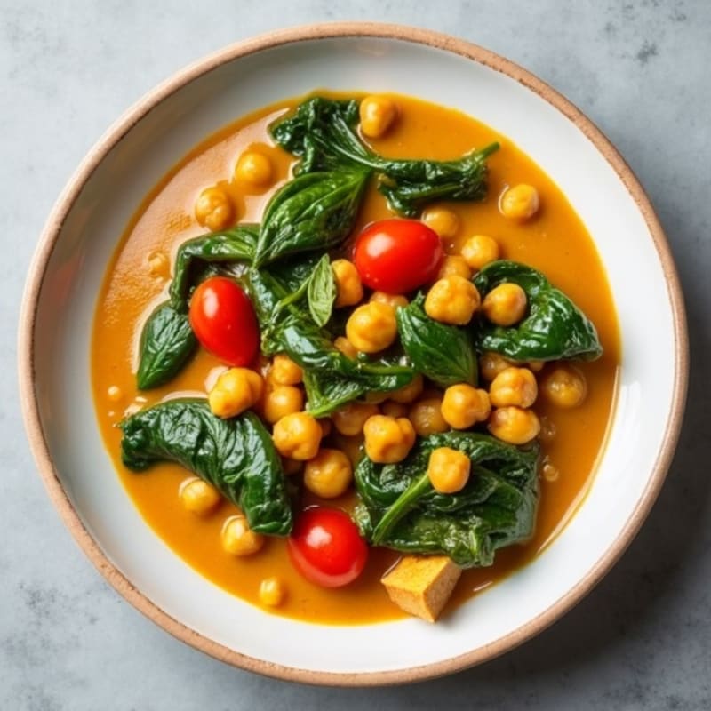 Creamy Chickpea and Spinach Curry