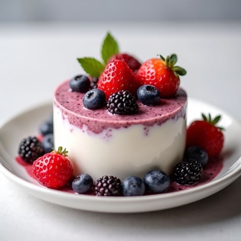 Greek Yogurt Protein Pudding with Berries