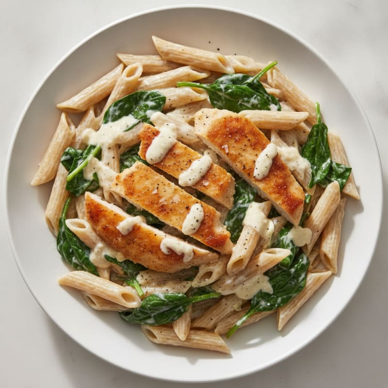Garlic Parmesan Chicken Alfredo Pasta