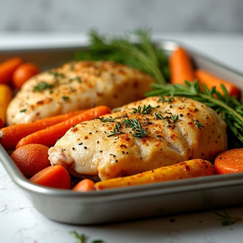 Sheet Pan Lemon Herb Chicken with Roasted Root Vegetables