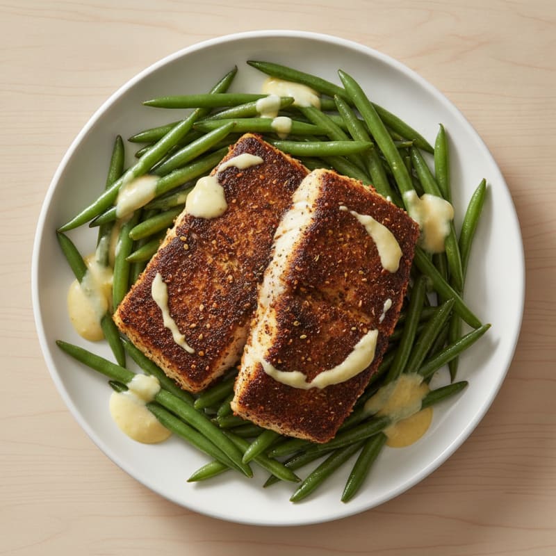 Cajun Blackened Catfish with Lemon Aioli