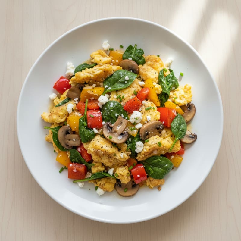 Garden Vegetable and Egg Scramble