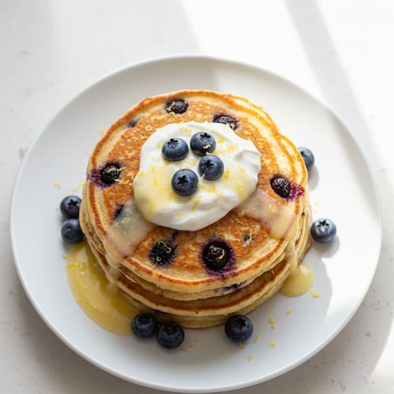 Blueberry Lemon Ricotta Pancakes