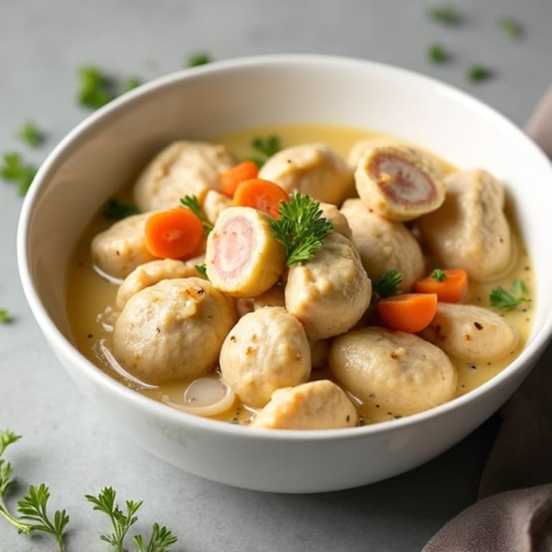 Healthy Creamy Chicken and Tender Dumplings