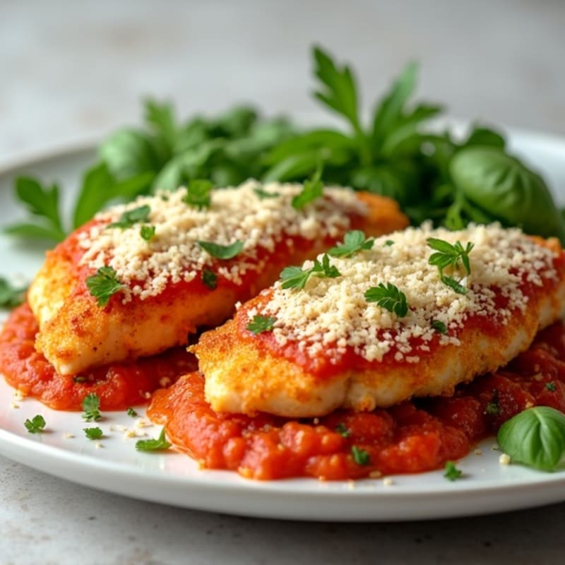 Crispy Baked Chicken Parmesan with Fresh Herbs