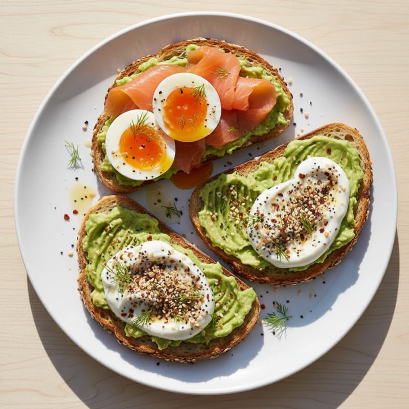 Golden Avocado Toast with Zesty Everything Bagel Spice